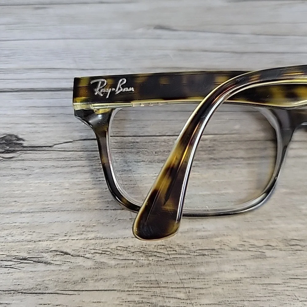 Ray-Ban Eyeglasses RB 5286 5082 Polished Havana on Clear Square Frames 51-18 135